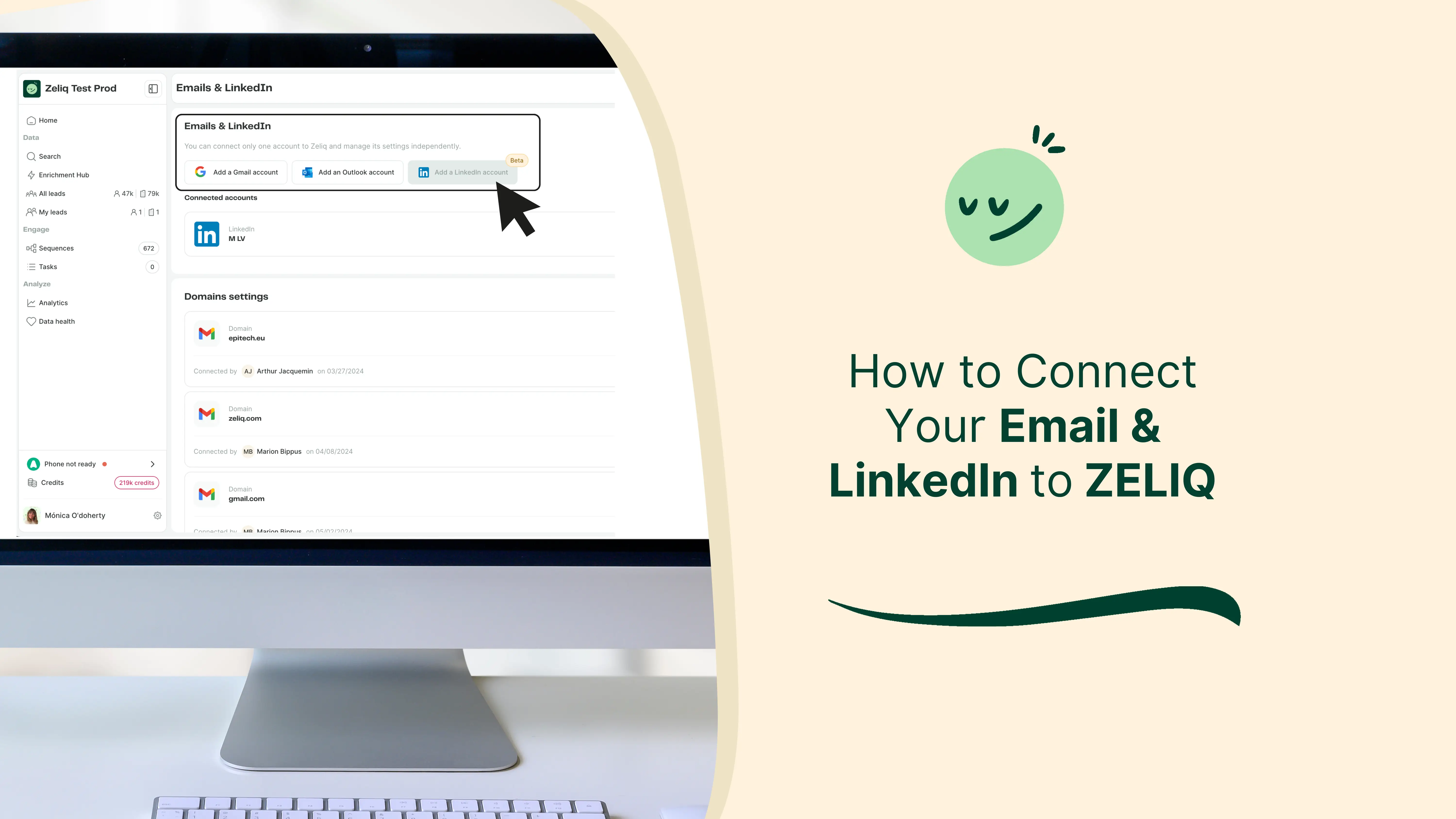 How to Connect Your Email and LinkedIn to ZELIQ 